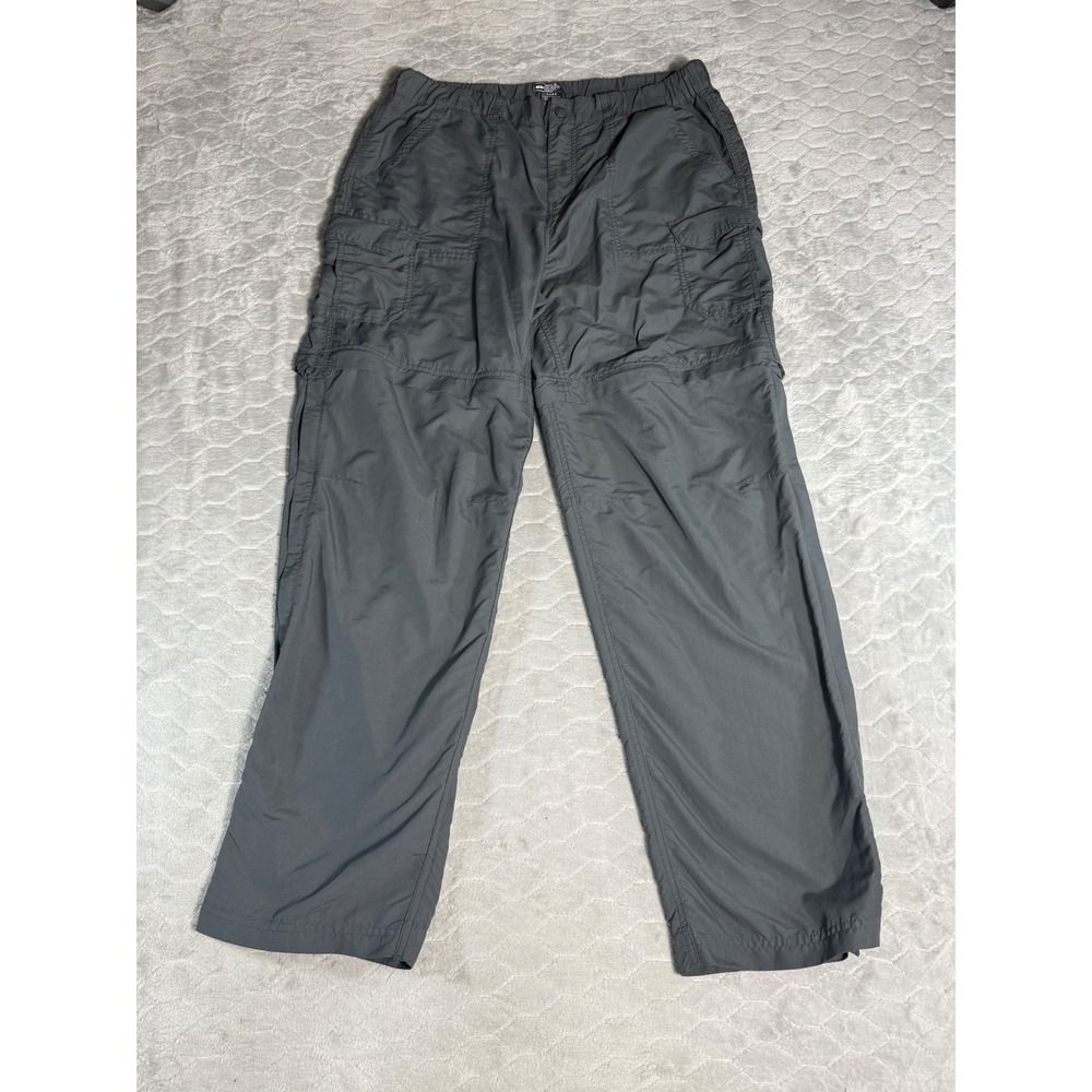 REI Womens 14 Gray Convertible Cargo Hiking Pants Camping Outdoor Zip Off 34x32